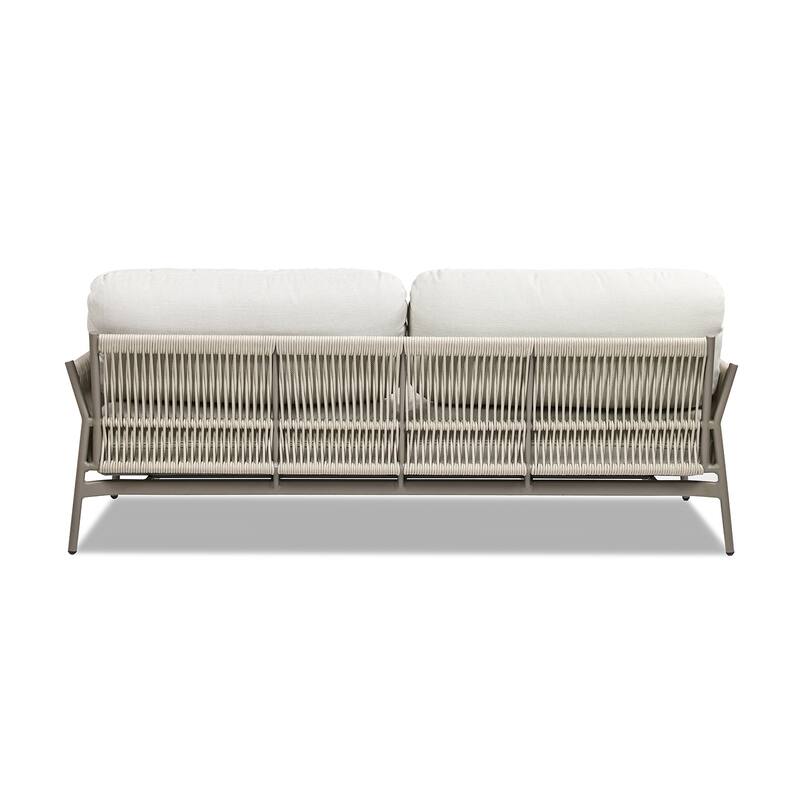 Jasper 73" Wicker Outdoor Patio Sofa with Cushions
