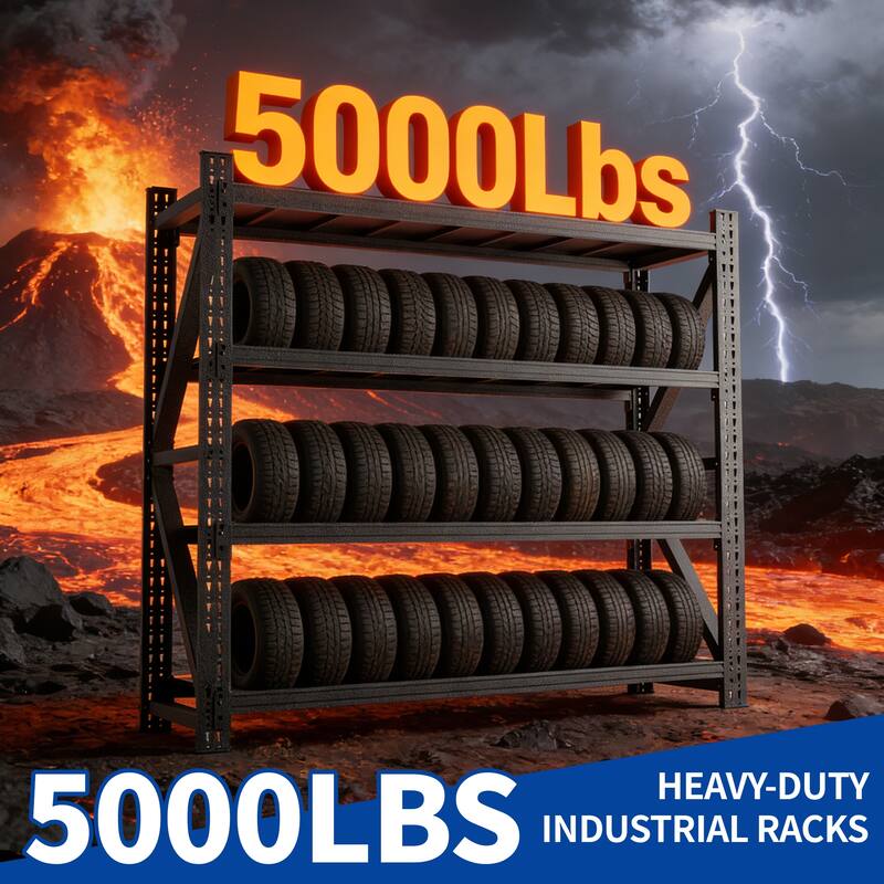 4000LBS Industrial Shelving for Warehouse, Heavy Duty Metal Adjustable Garage Shelves 4000LBS Storage Unit