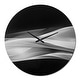 preview thumbnail 2 of 9, Designart 'Glittering Silver Pattern' Oversized Modern Wall CLock