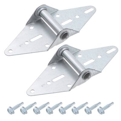 2 Set Garage Door Hinge, 14 Gauge Steel Galvanized Finish with Screws