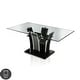 preview thumbnail 17 of 16, Furniture of America Resk Modern 72-inch Glass Top Wood Dining Table