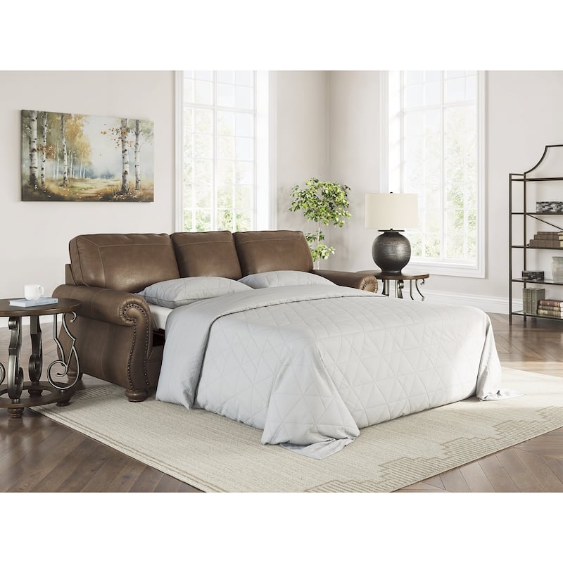 Signature Design by Ashley Shadsburne Brown Queen Sofa Sleeper - 92" W x 38" D x 39" H