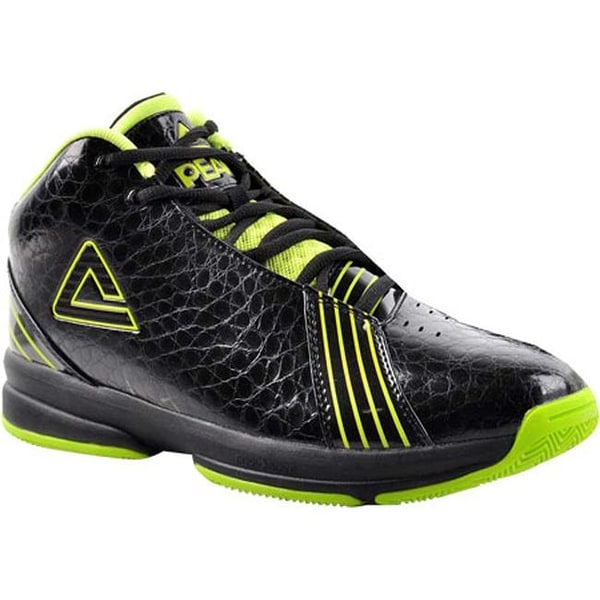Shop Peak Men S E21071a Basketball Shoe Black Bright Green
