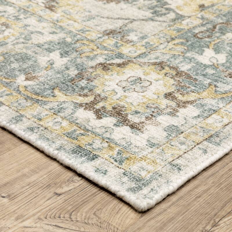 Style Haven Willett Oriental Ivory/ Blue Area Rug