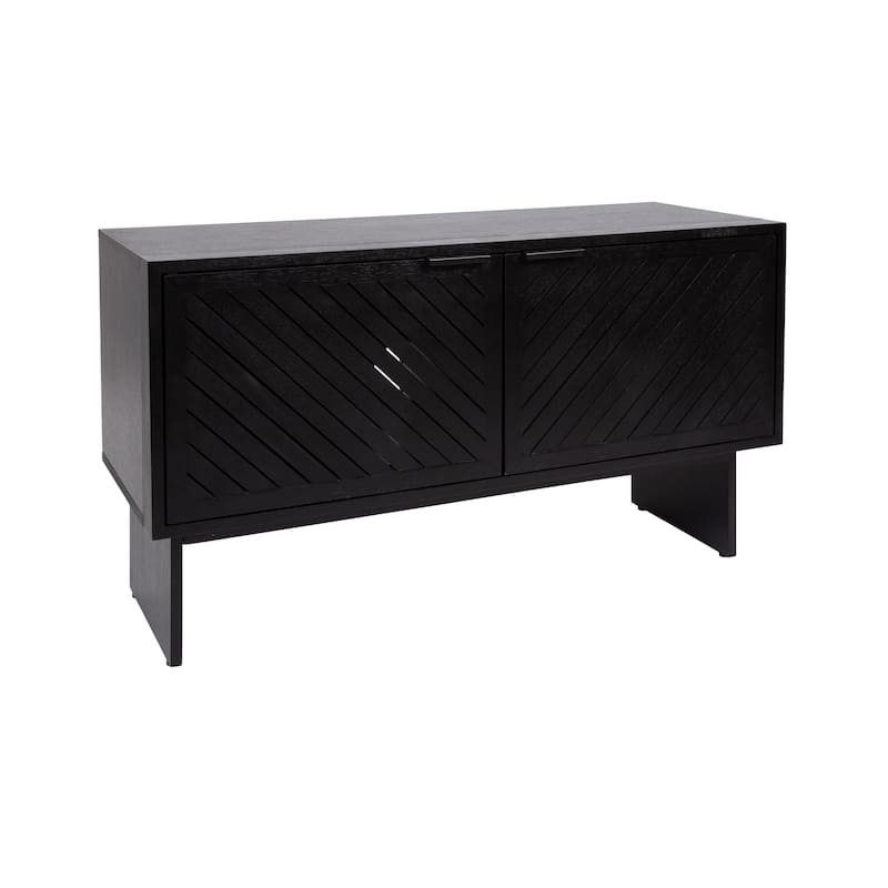 Kate and Laurel Mezzeta Wood TV Stand - 38x15x22 - 38x15x22 - Black
