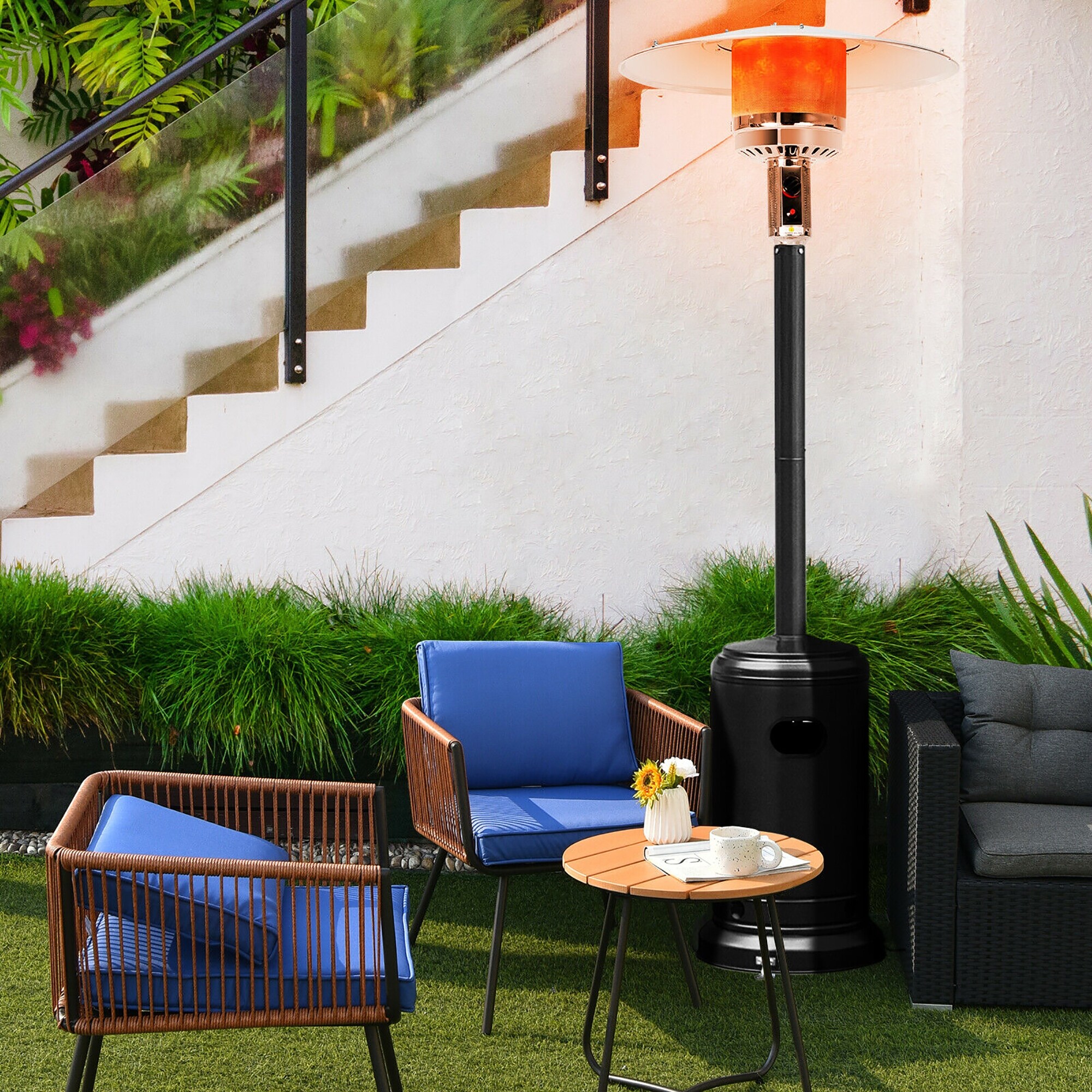 Costway 48000 BTU Propane Patio Heater Standing LP Gas Steel W/ Wheels - On  Sale - Bed Bath u0026 Beyond - 21009898