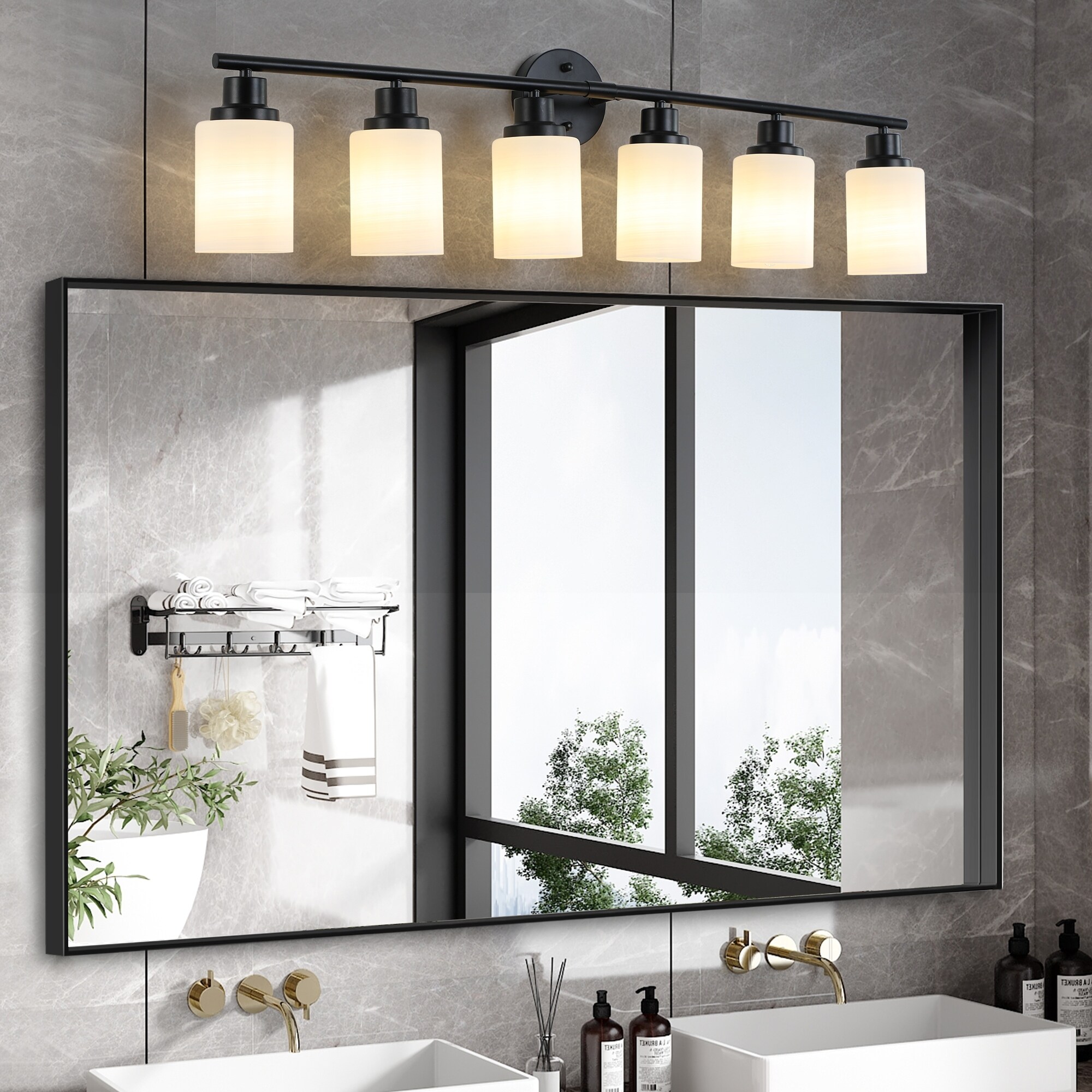 6 bulb vanity light bar cheap