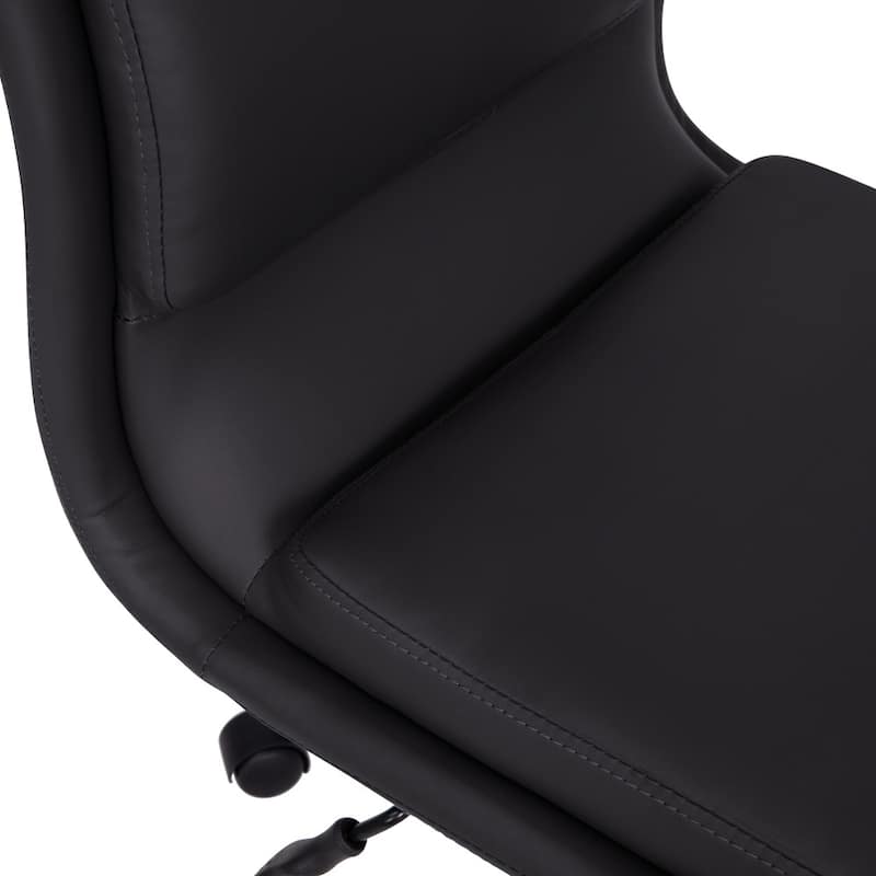 Mid-Back Armless Office Task Chair with Metal 5-Star Base