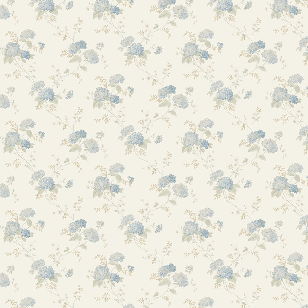 Plano Mini Hydrangea Trail 20.5 In X 33 Ft Washable Wallpaper