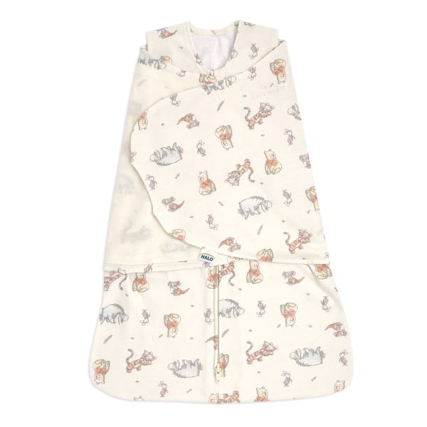slide 2 of 9, HALO Disney Baby 100% Cotton 1.5 TOG Sleepsack Swaddle Winnie Frolic - newborn