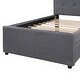 preview thumbnail 8 of 7, Linen Upholstered Twin Platform Bed with Headboard and Storage Drawers - Stylish and Functional