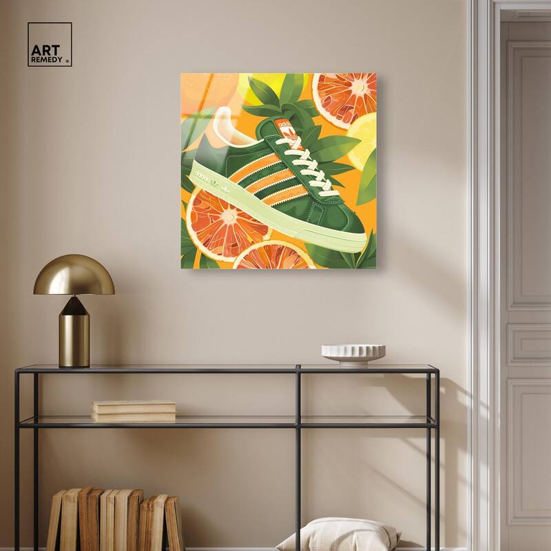 Citrus Sneaker Acrylic by Art Remedy, Ready to Hang
