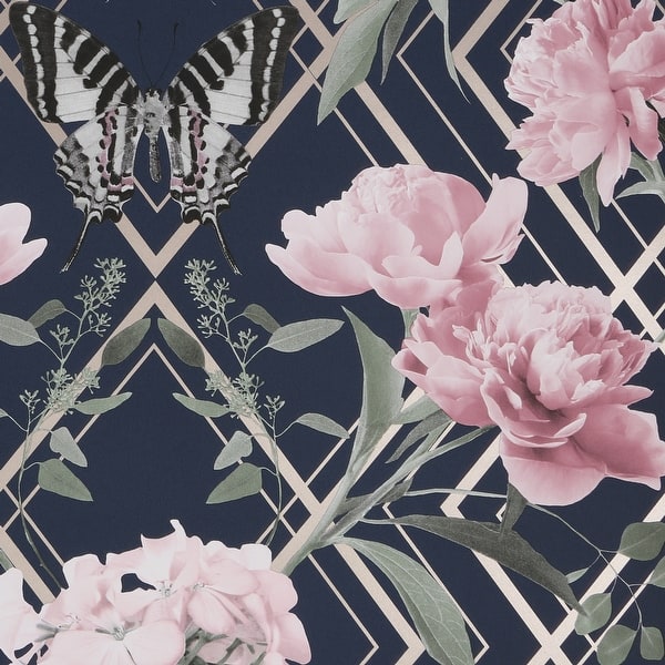 hot pink botanical wallpaper
