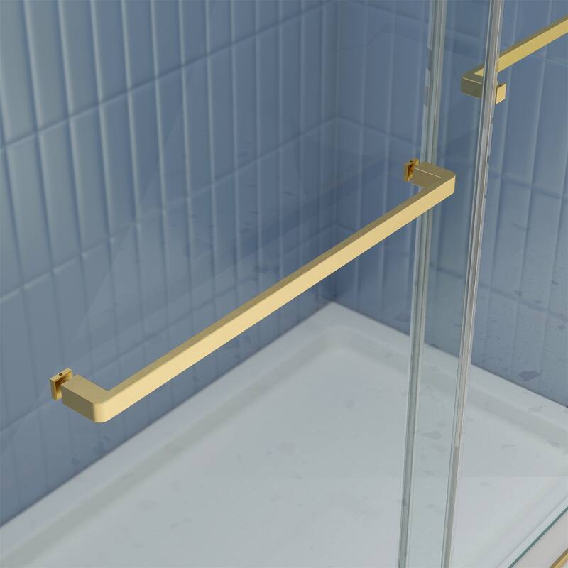 Soft Close Frameless Bypass Shower Door 48"x74"