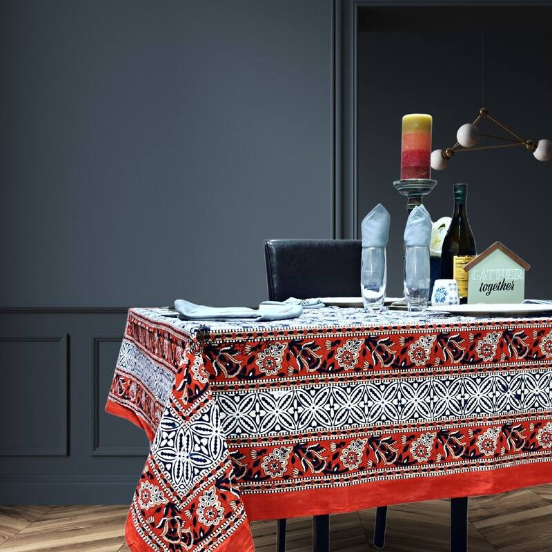 Cotton Floral Tablecloth for Rectangle Tables