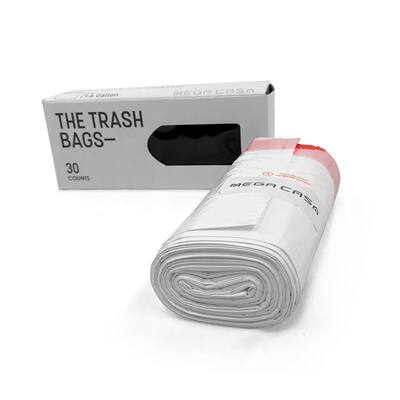 Drawstring Trash Bags, 40 Liter / 10.5 Gallon, 30 Count