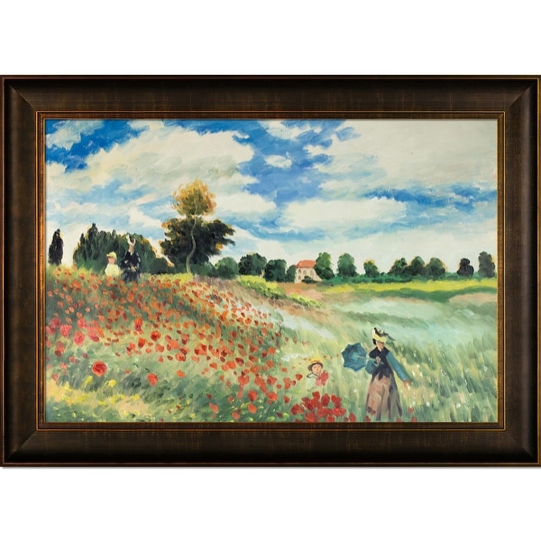 Claude Monet 'Poppy Field in Argenteuil' Hand Painted Oil Reproduction