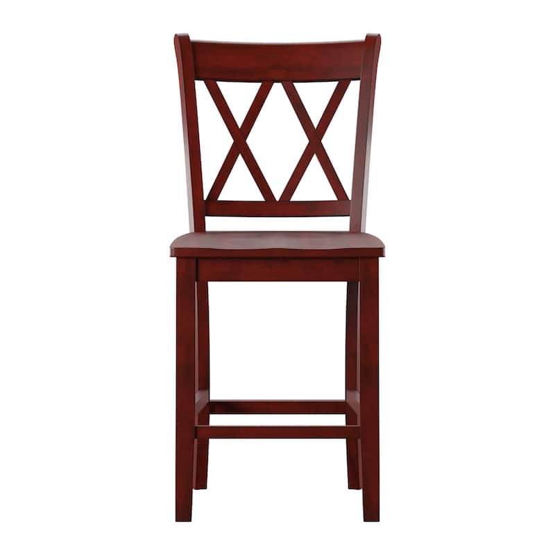 Eleanor X-Back Wood Counter Chairs (Set of 2) by iNSPIRE Q Classic