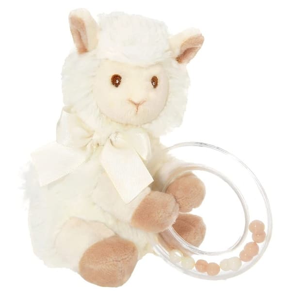 slide 2 of 8, Bearington Baby Lil' Alma Llama 5.5" Plush Rattle, Great Baby Shower Gift