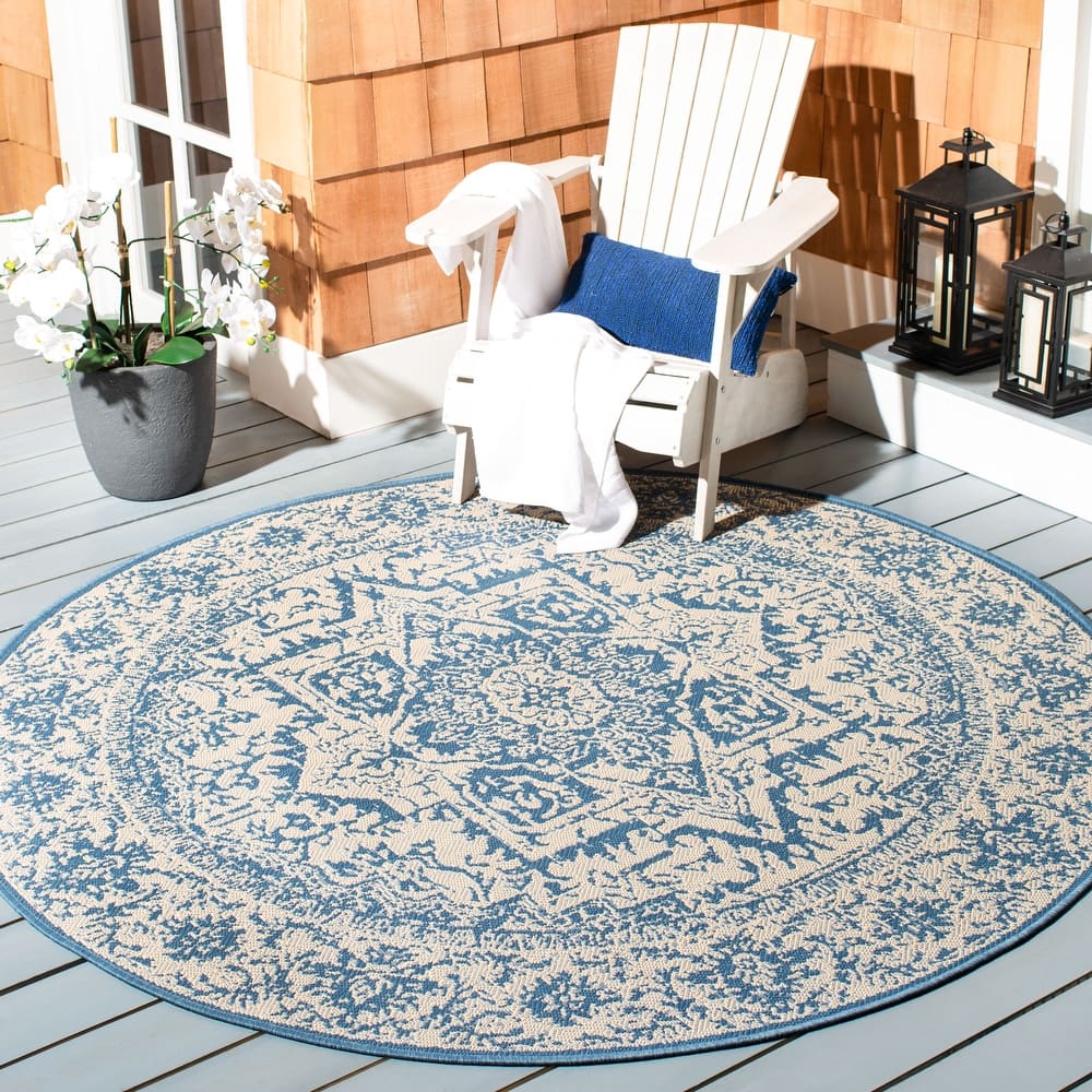 SAFAVIEH Beach House Pouline Indoor/ Outdoor Waterproof Patio Backyard Rug