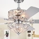 preview thumbnail 1 of 8, Warehouse of Tiffany Catalina Chrome 5-blade 52-inch Crystal Ceiling Fan