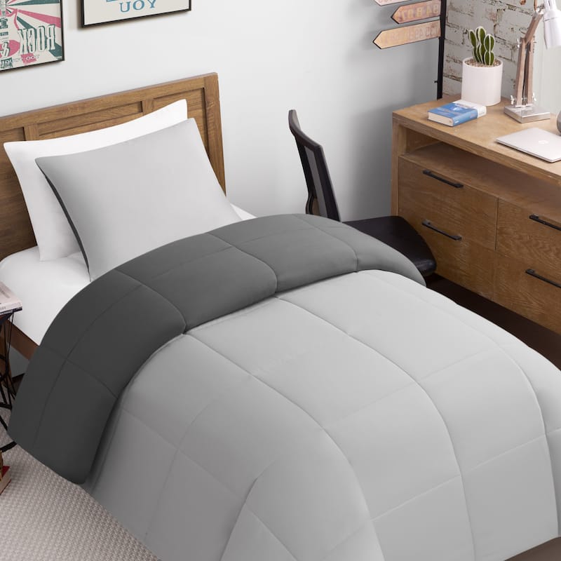 Lucky Brand Box Stitch Reversible Comforter Sets