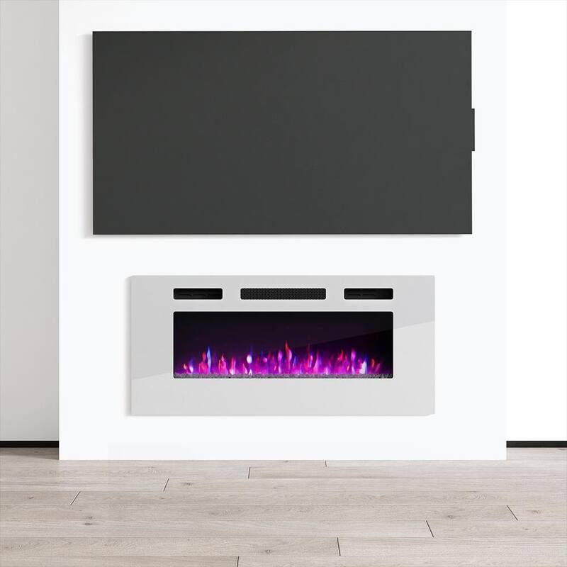 EFire1 40-inch Recessed Wall-mounted Electric Fireplace Heater