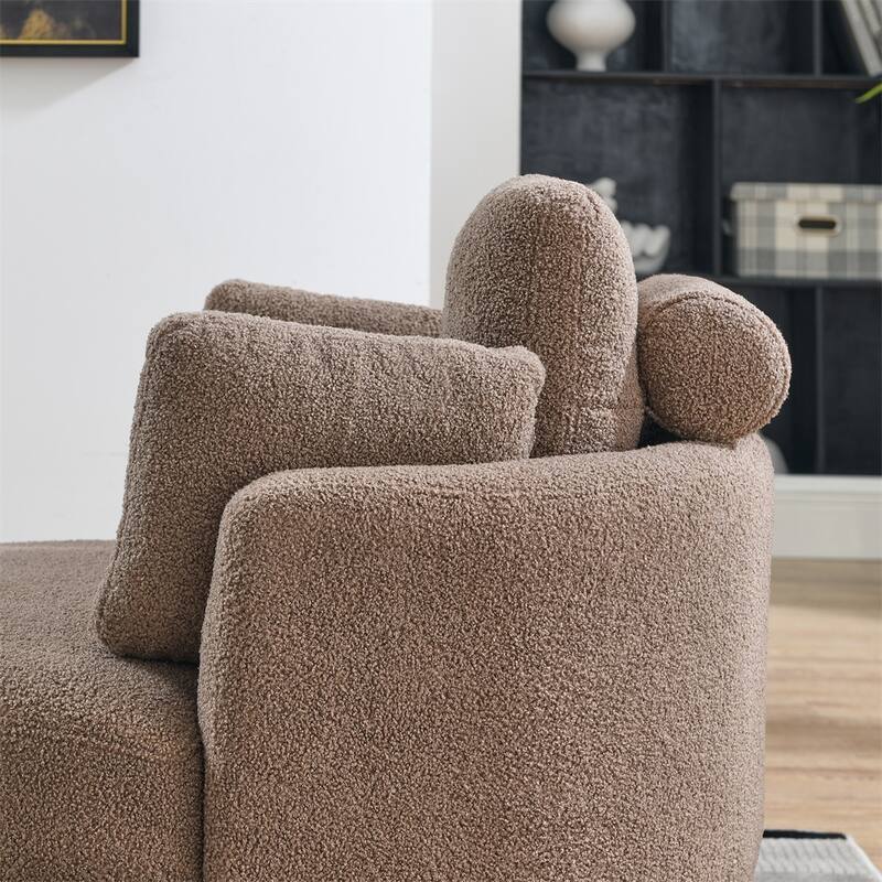 39"W Oversized Swivel Chair with Moon Storage Ottoman for Living Room
