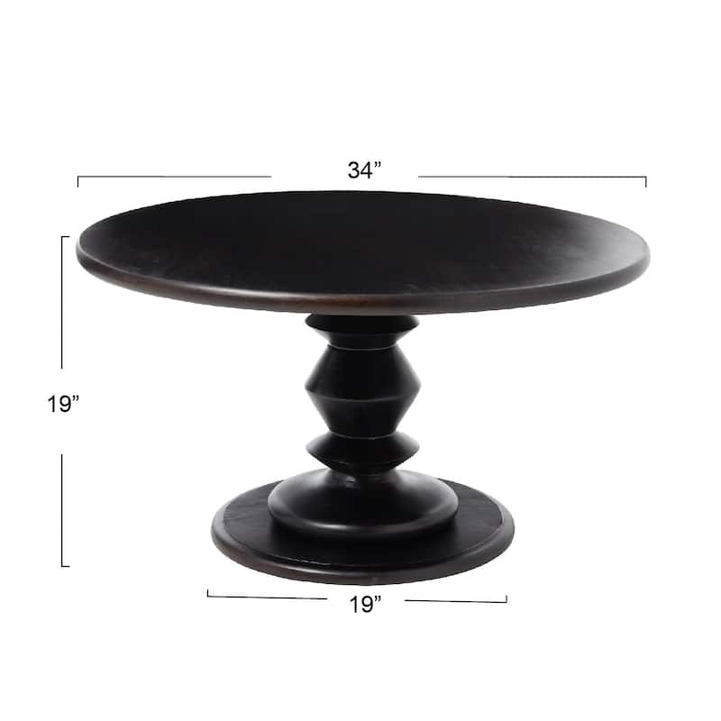 Berns Solid Wood Pedestal Coffee Table