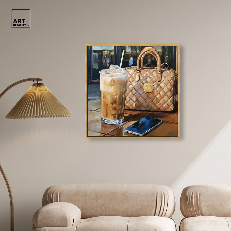 Out For Some Iced Coffee Canvas by Art Remedy