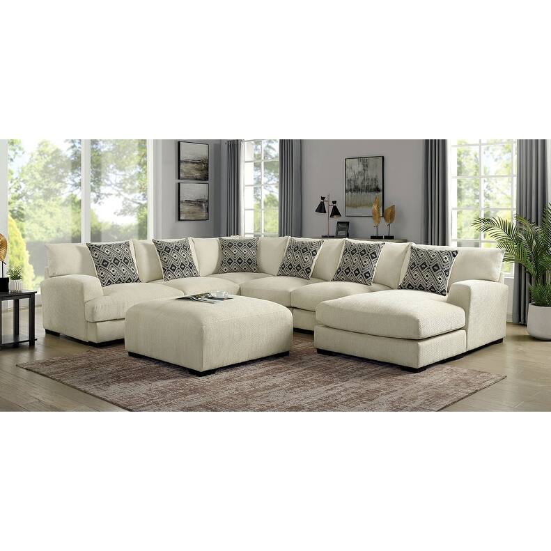 Living Room Lounge Ottoman Comfortable choice, multiple functions, classic design - Beige - Small