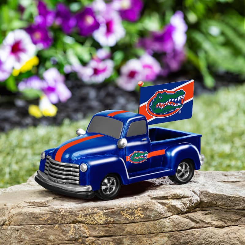 NCAA Rally Truck Garden Statue with Team Flag - University of Florida