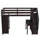 preview thumbnail 17 of 55, Multifunctional Design Loft Bed with Desk, Storage Stairs and Shelves, Efficient space, Twin Size