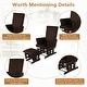 preview thumbnail 32 of 30, Gymax Glider and Ottoman Cushion Set Wooden Baby Nursery Rocking Chair - See Details
