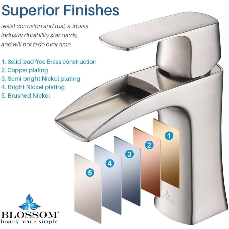 Blossom Waterfall Single Handle Bathroom Sink Faucet
