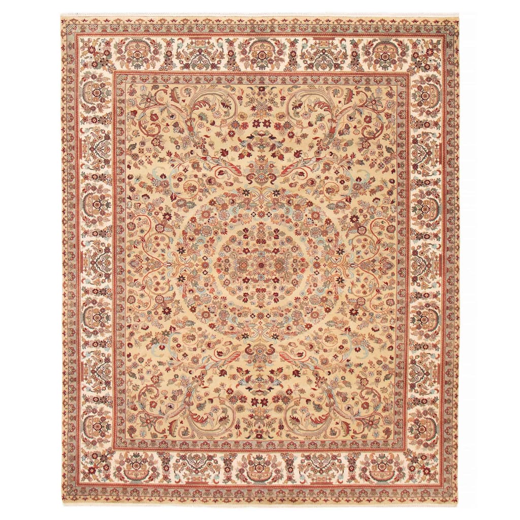 ECARPETGALLERY Hand-knotted Jamshidpour Khaki Wool Rug - 8'1 x 9'10