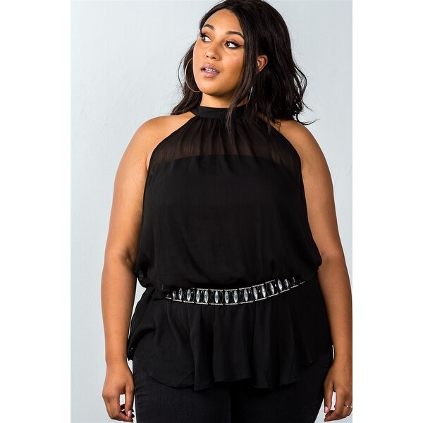 plus size halter neck top