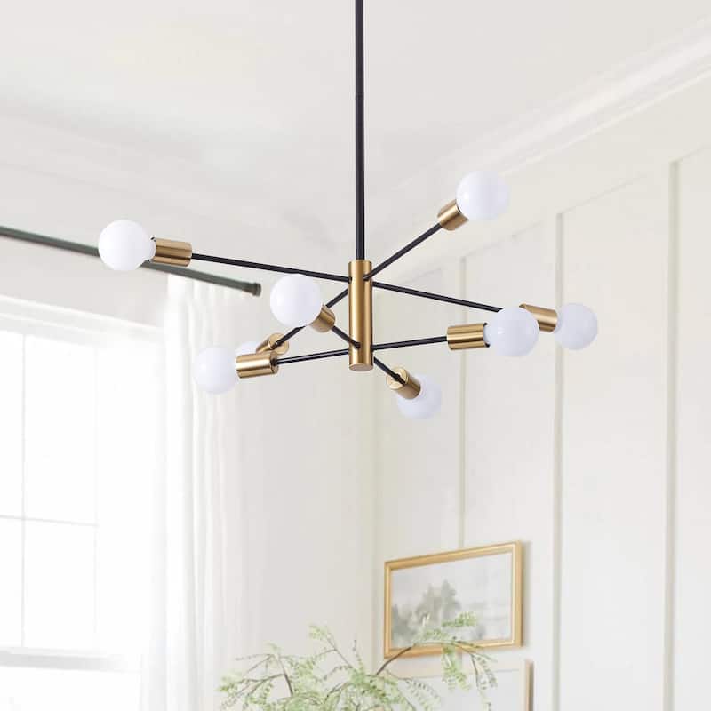 Modern 8-Light Sputnik Sturdy Metal Pendant Lamp