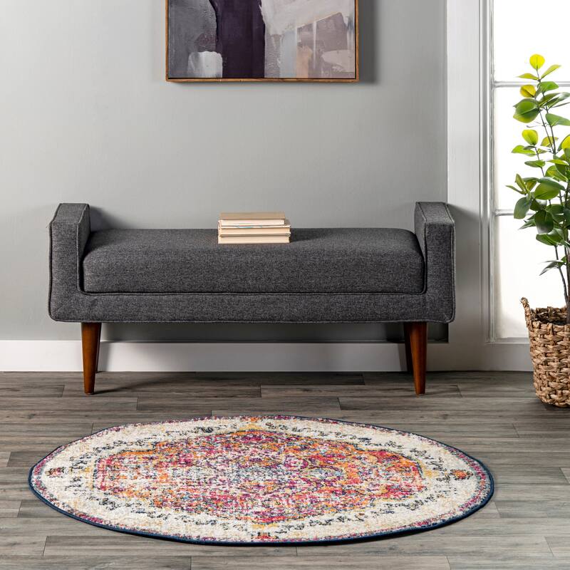 Nuloom Bohemian Medallion Area Rug - 5' Round - Multi - Round