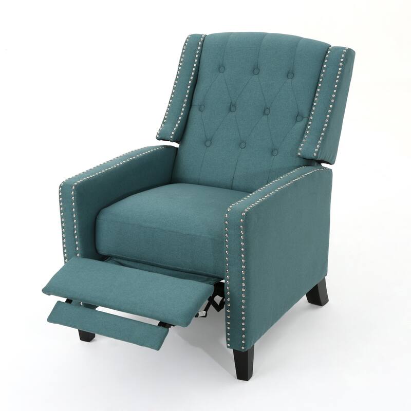 Roomfitters Classic Fabric Push Back Chair, Elegant Recliner for Living Room, Bedroom