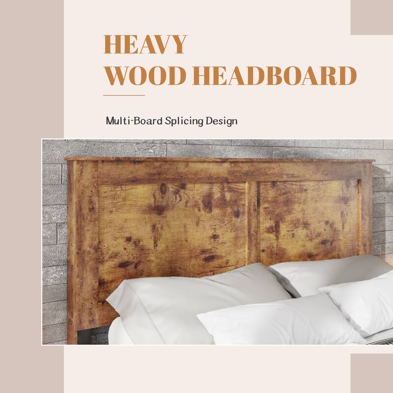 Twin Size Wood Platform Bed Frame - Under Bed Storage, No Box Spring Needed, Noise Free & Easy Assembly