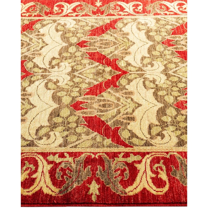 Contemporary Overdyed Wool Hand Knotted Area Rug - 4' 1" x 6' 3"