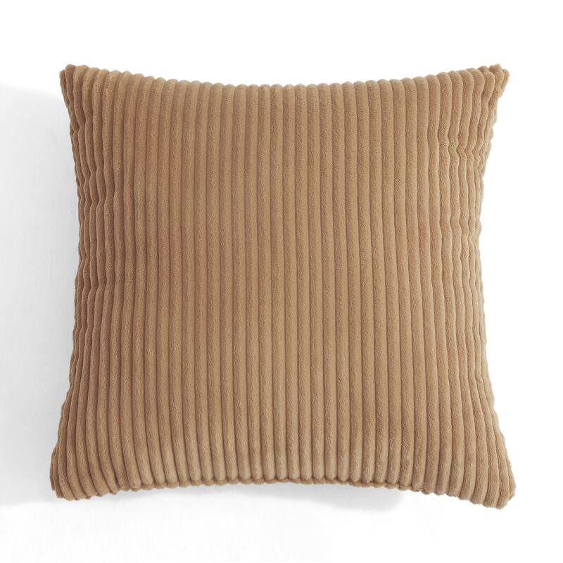 Set of 2 Modern Square Corduroy Accent Throw Pillow