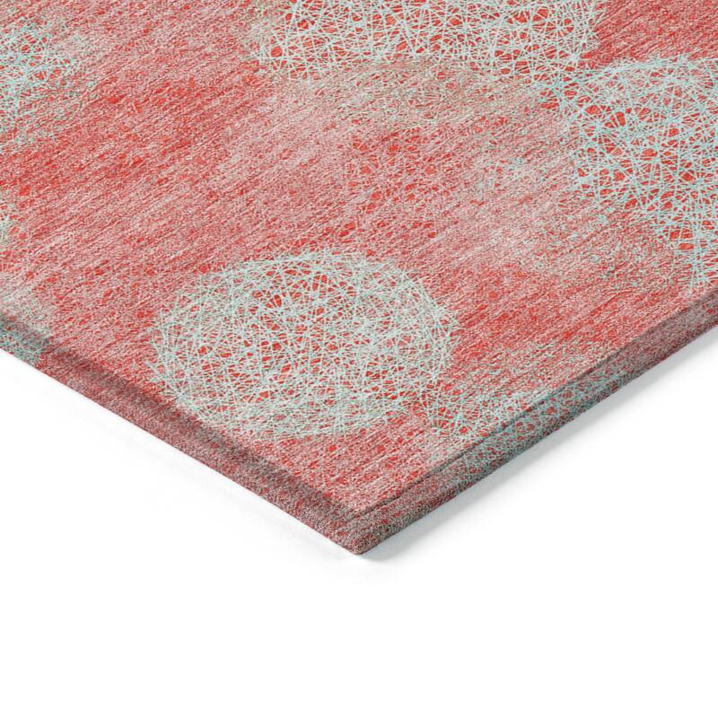 Machine Washable Indoor/ Outdoor Boho Sphere Chantille Rug
