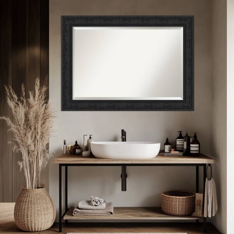 Luxe Beveled Framed Bathroom Vanity Wall Mirror