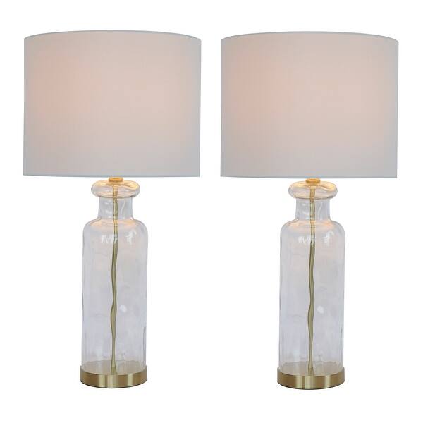 Shop Grant Textured Glass Table Lamp Set Of 2 Overstock 31688043