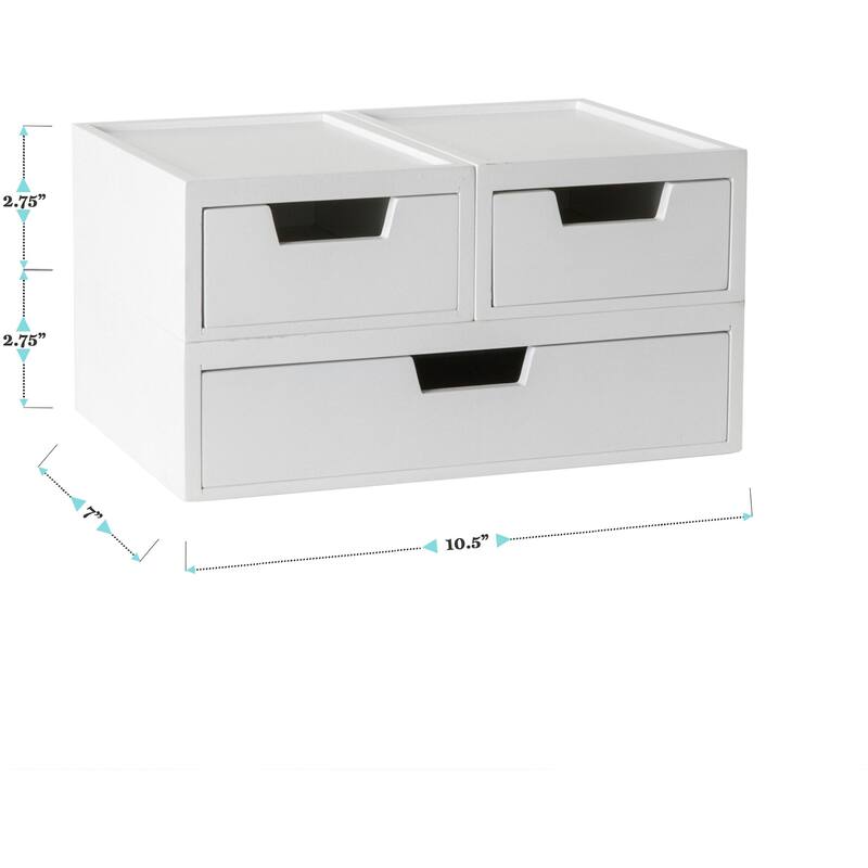 Flash Furniture LY-E115118A-3-WH-MS Weston 3" Tall Office Organizer