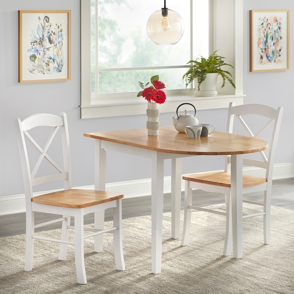 3 piece white shop dining set