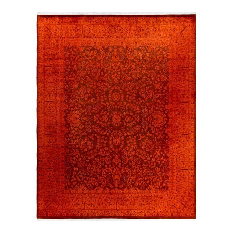 Contemporary Overdyed Wool Hand Knotted Area Rug - 8' 2" x 10' 5"
