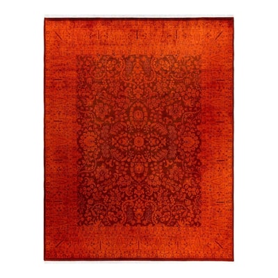 Contemporary Overdyed Wool Hand Knotted Area Rug - 8' 2" x 10' 5"